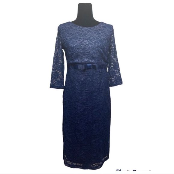 ASOS Dresses & Skirts - ASOS Blue Lace Maternity Dress